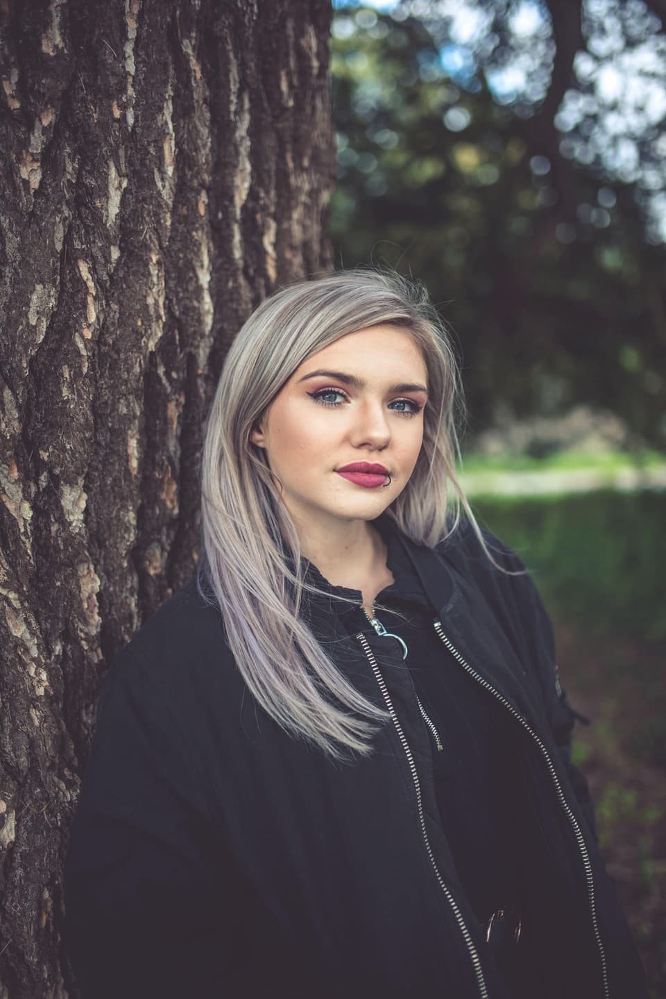 Silver ash hair, corrected and toned